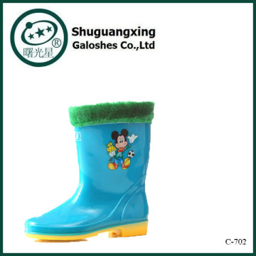 Kids Warm Malt Waterproof High Heel Boot for Children C-702